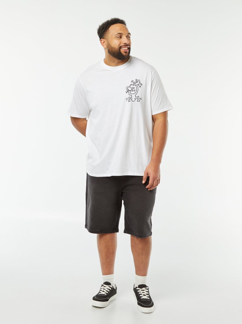 T-shirt com estampado 'Keith Haring' Branco - Kiabi