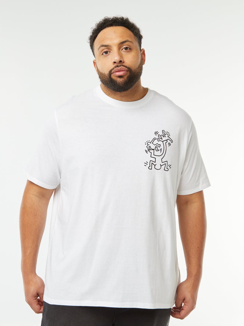 T-shirt com estampado 'Keith Haring' Branco - Kiabi