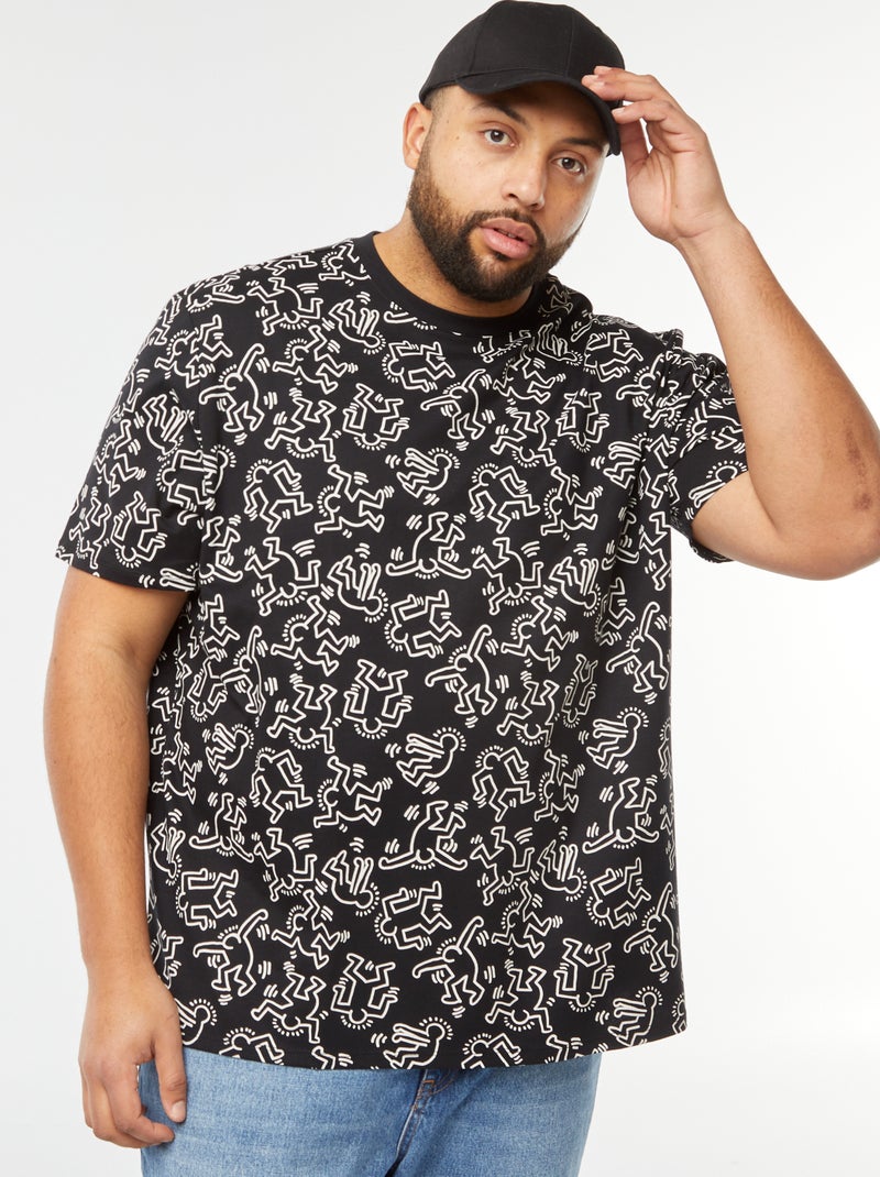 T-shirt com estampado 'Keith Haring' Preto - Kiabi