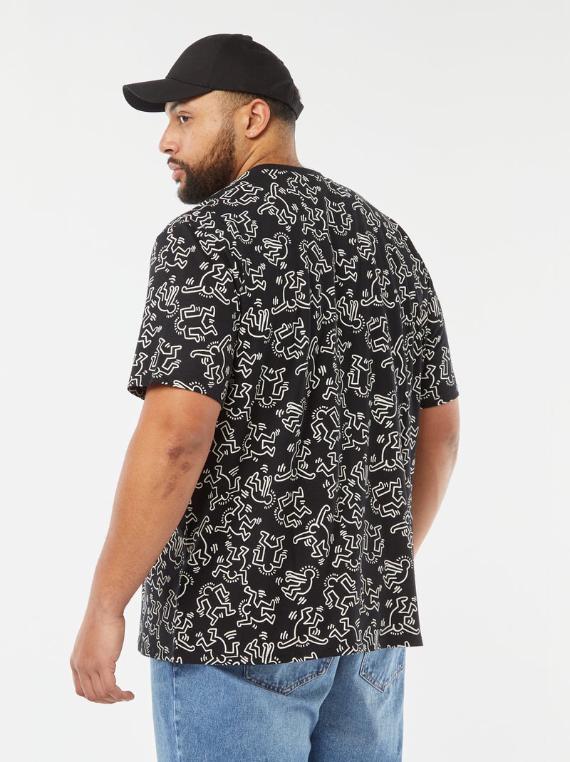 T-shirt com estampado 'Keith Haring' Preto - Kiabi