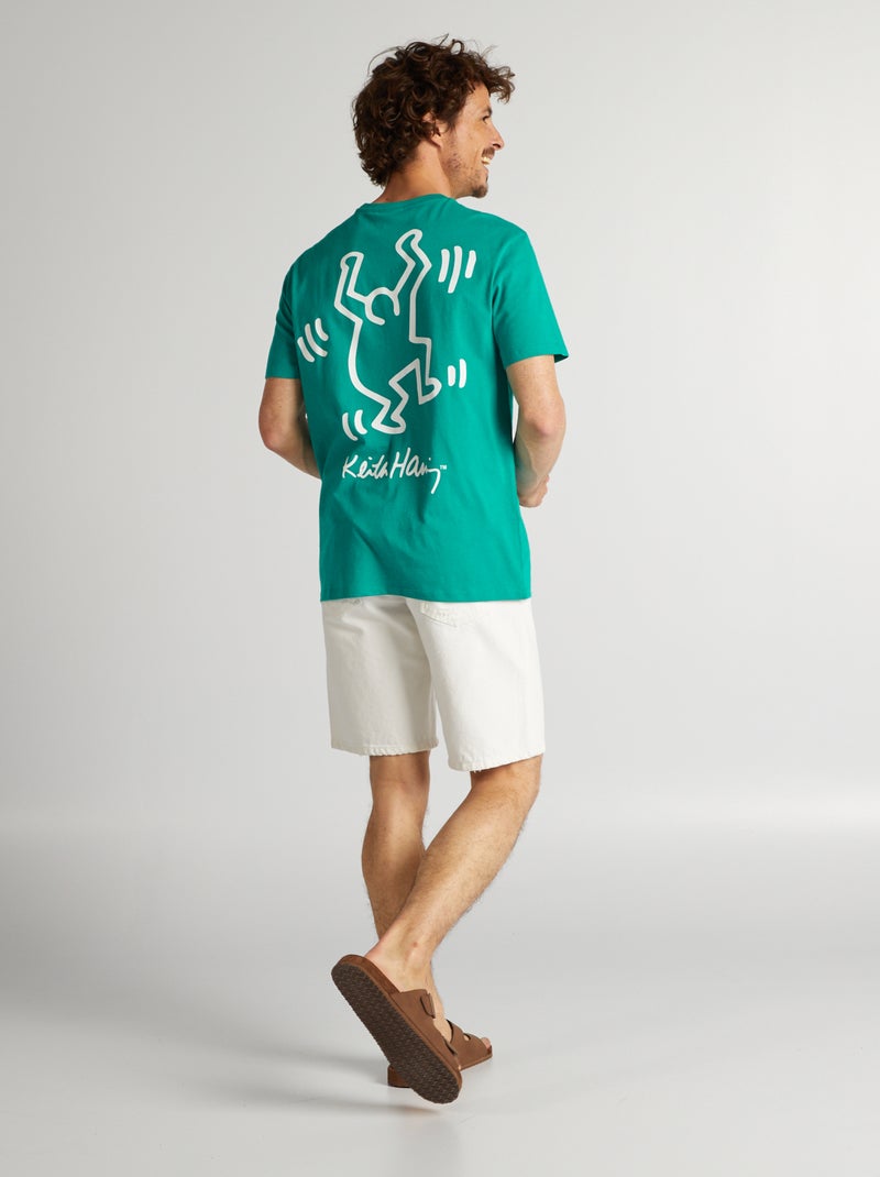 T-shirt com estampado 'Keith Haring' Verde - Kiabi