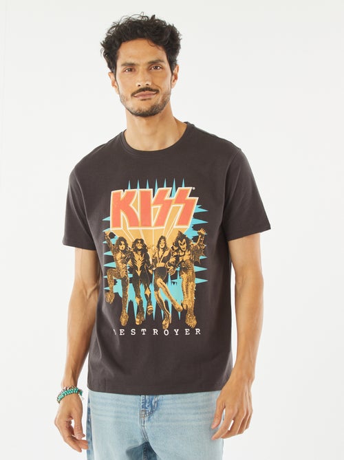 T-shirt com estampado 'KISS' - Kiabi