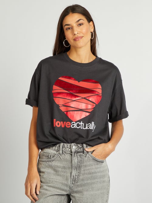 T-shirt com estampado 'Love Actually' - Kiabi