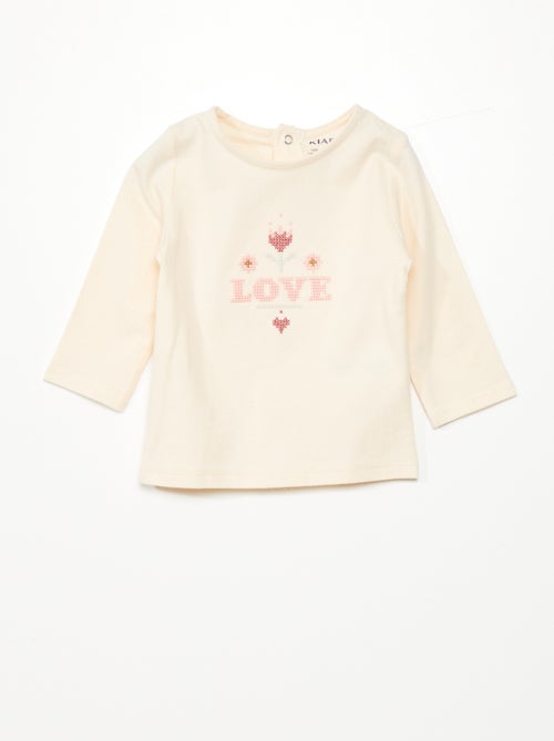 T-shirt com estampado 'Love' - Kiabi