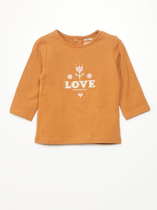 T-shirt com estampado 'Love' - Kiabi