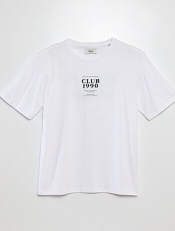 T-shirt com estampado, manga curta e gola redonda 'Produkt'