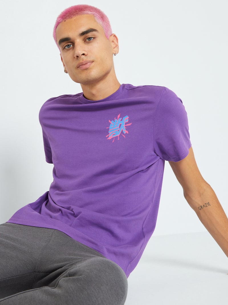 T-shirt com estampado 'manga' VIOLETA - Kiabi