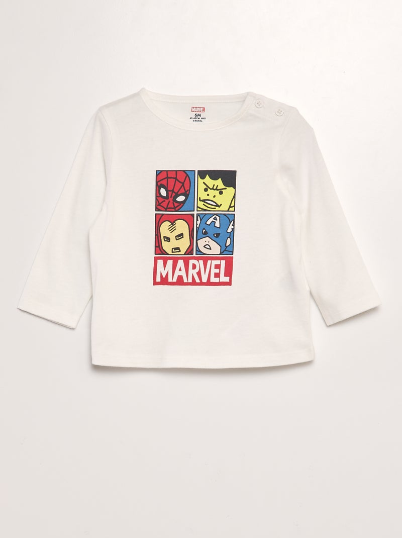T-shirt com estampado 'Marvel' BRANCO - Kiabi
