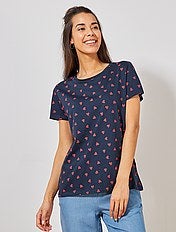 T-shirt com estampado mensagem