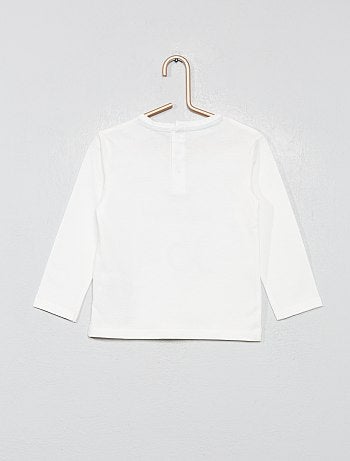 T-shirt com estampado mensagem 'bonheur' - Kiabi