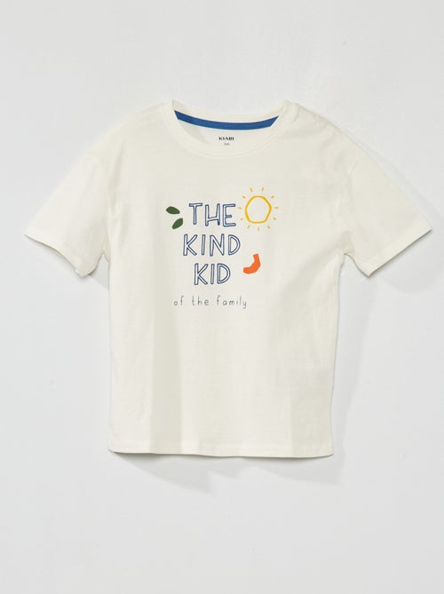 T-shirt com estampado mensagem - Kiabi