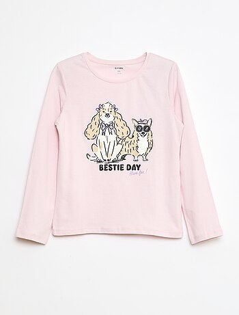 T-shirt com estampado mensagem