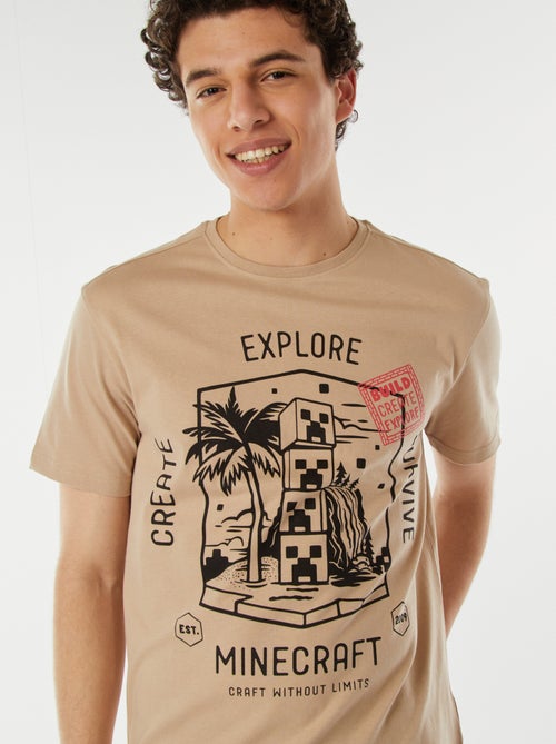 T-shirt com estampado 'Minecraft' - Kiabi
