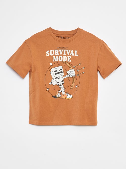 T-shirt com estampado 'Minecraft' - Kiabi