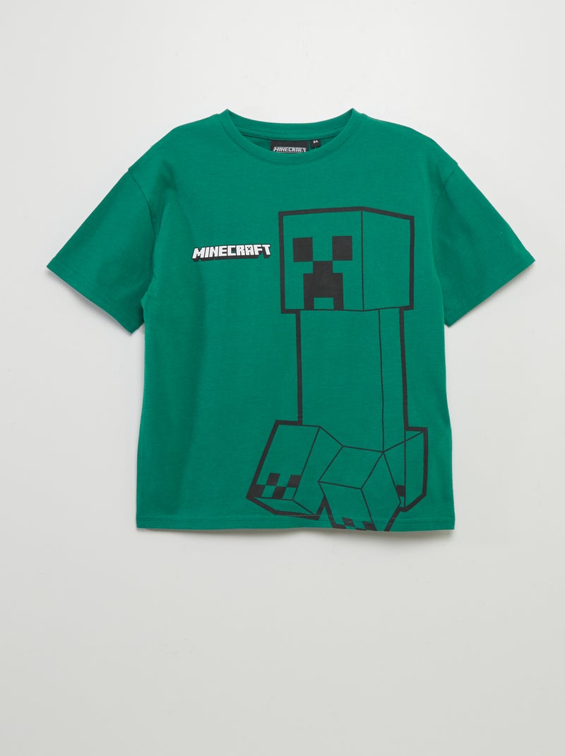 T-shirt com estampado 'Minecraft' VERDE - Kiabi
