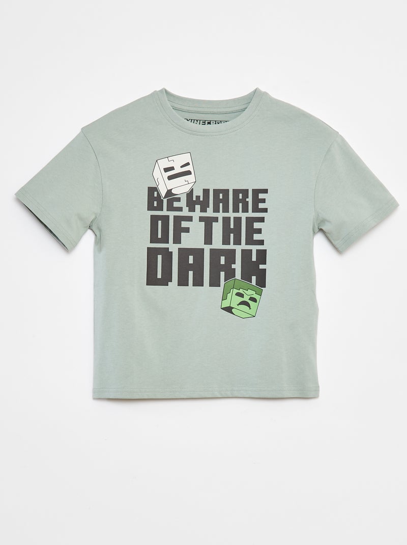 T-shirt com estampado 'Minecraft' VERDE - Kiabi