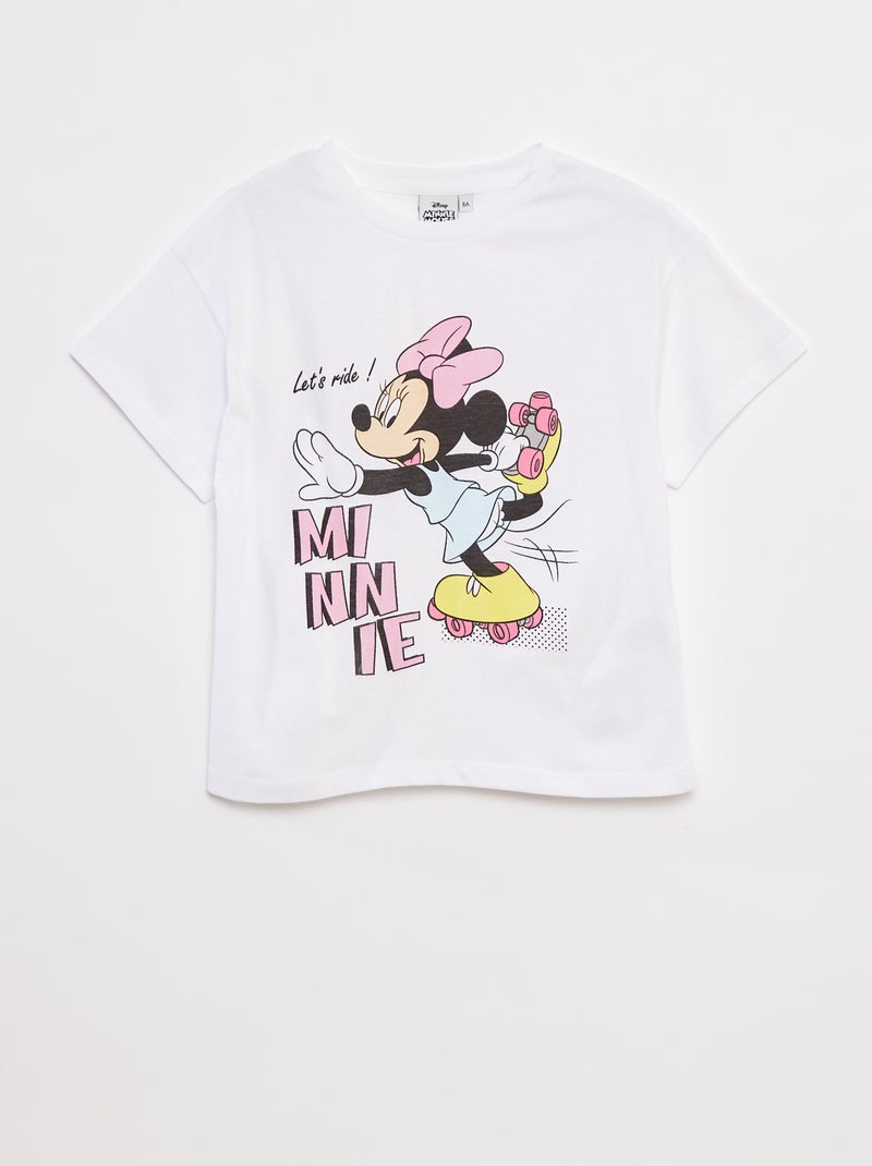 T-shirt com estampado 'Minnie' Branco - Kiabi