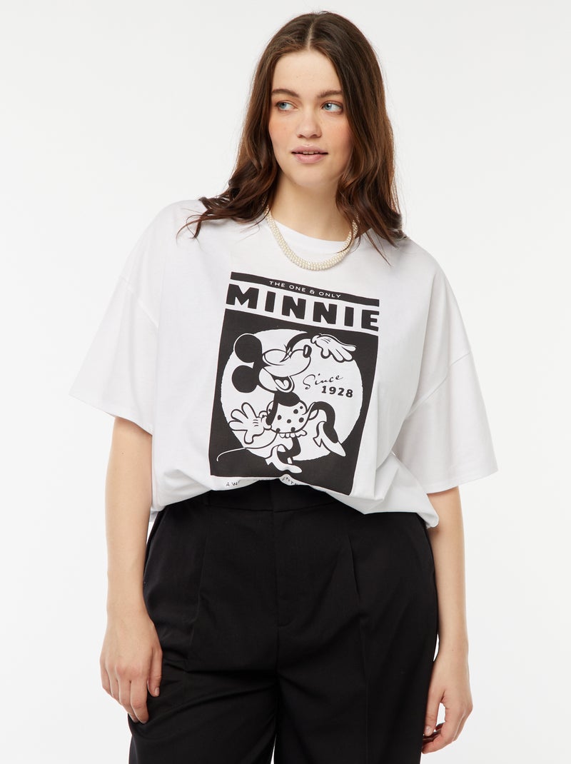 T-shirt com estampado 'Minnie' Branco - Kiabi