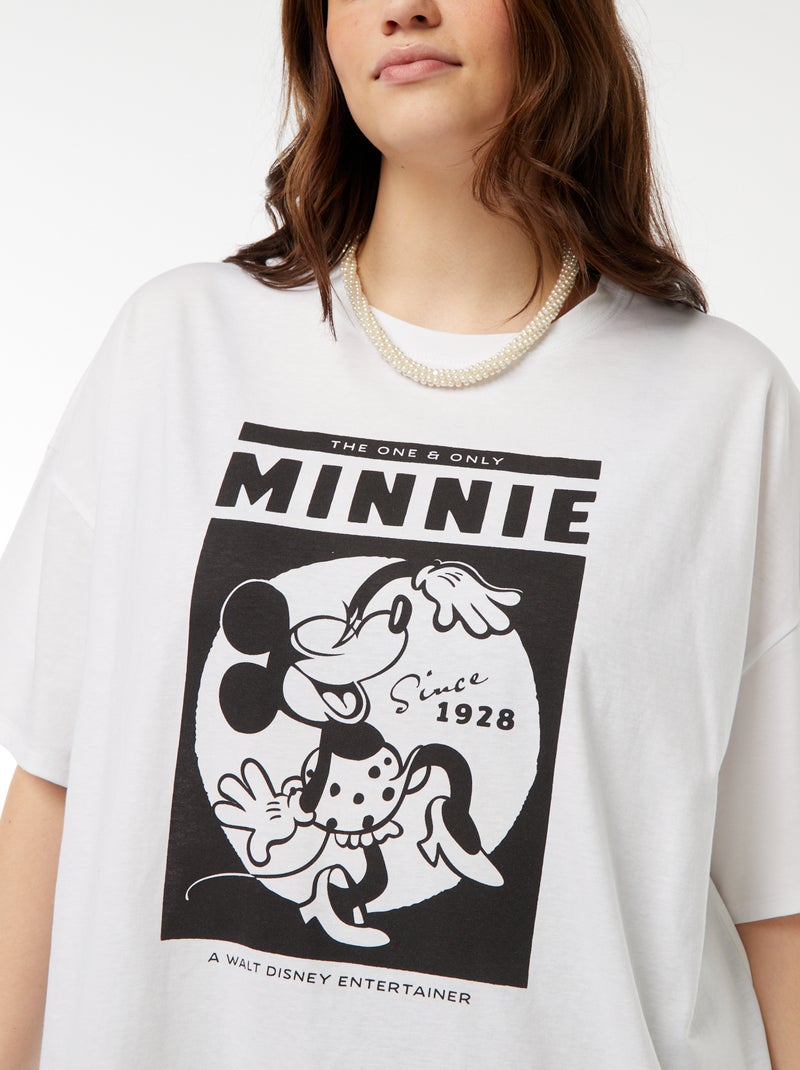 T-shirt com estampado 'Minnie' Branco - Kiabi