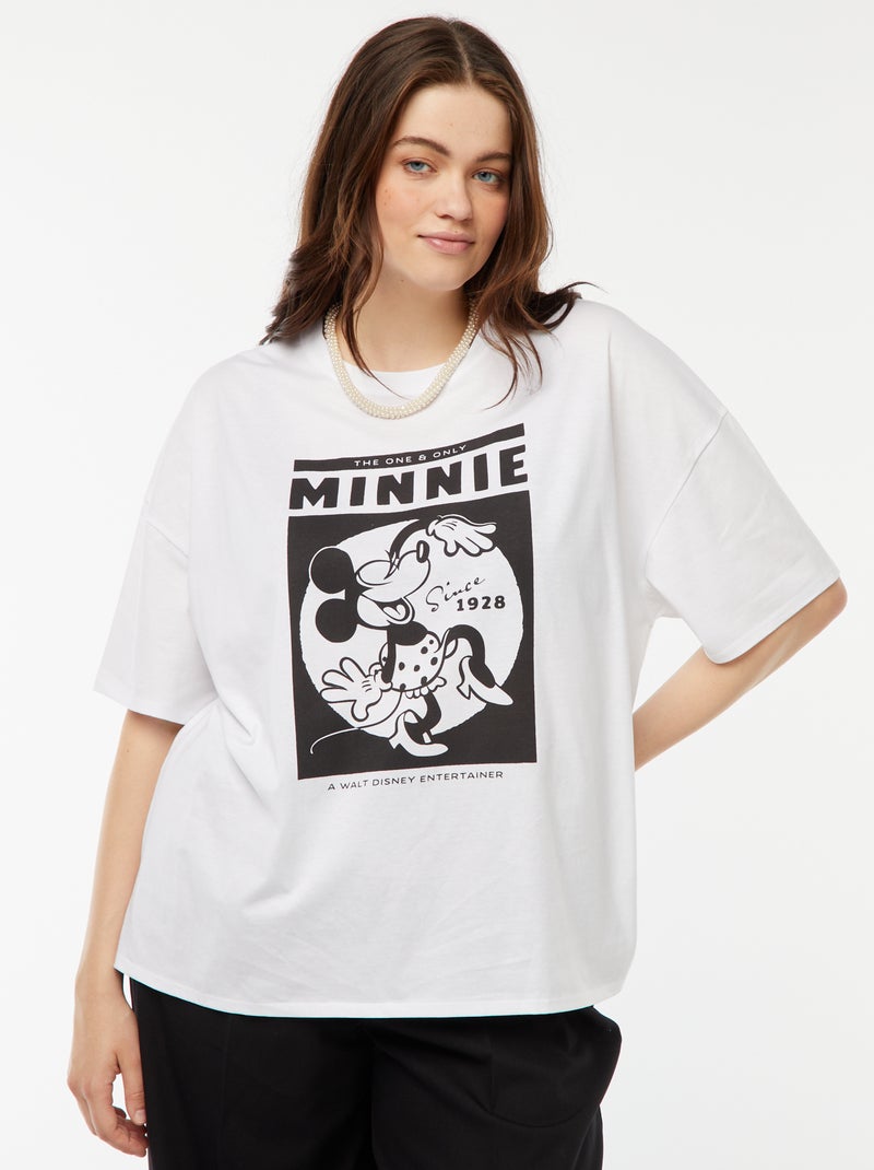 T-shirt com estampado 'Minnie' Branco - Kiabi