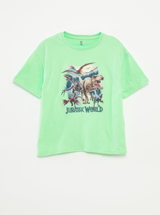 T-shirt com estampado 'Mundo Jurássico'