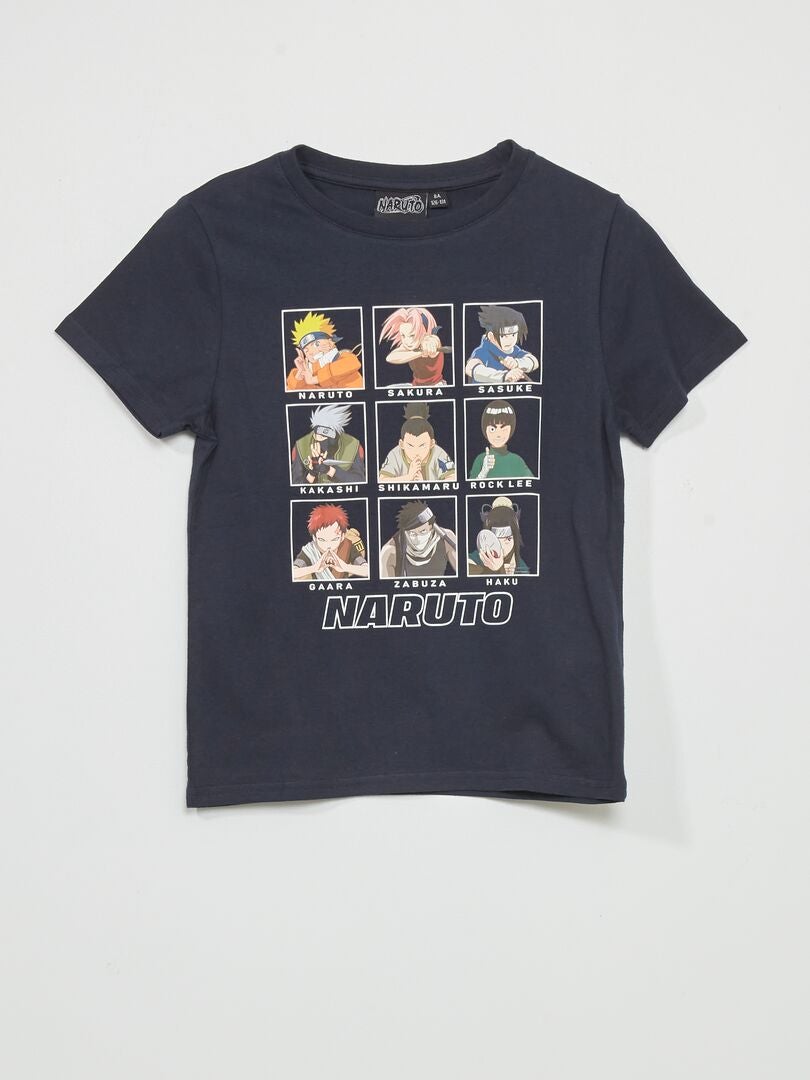 T-shirt com estampado 'Naruto' Azul Marinho - Kiabi