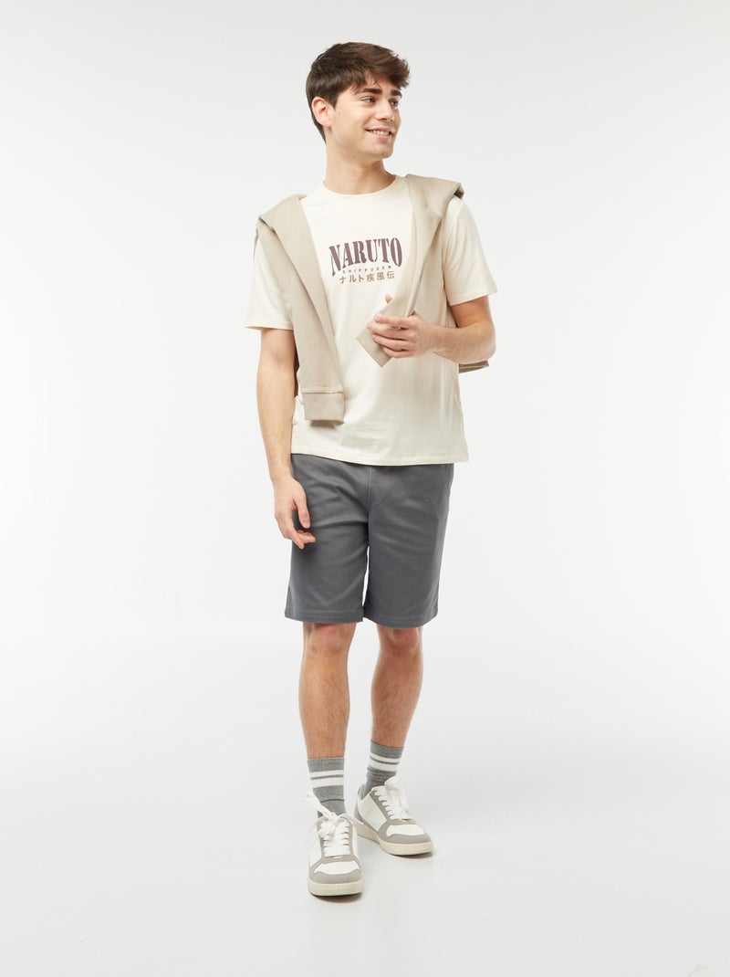 T-shirt com estampado 'Naruto' BEGE - Kiabi