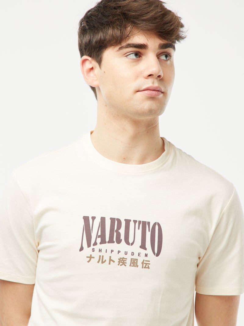 T-shirt com estampado 'Naruto' BEGE - Kiabi