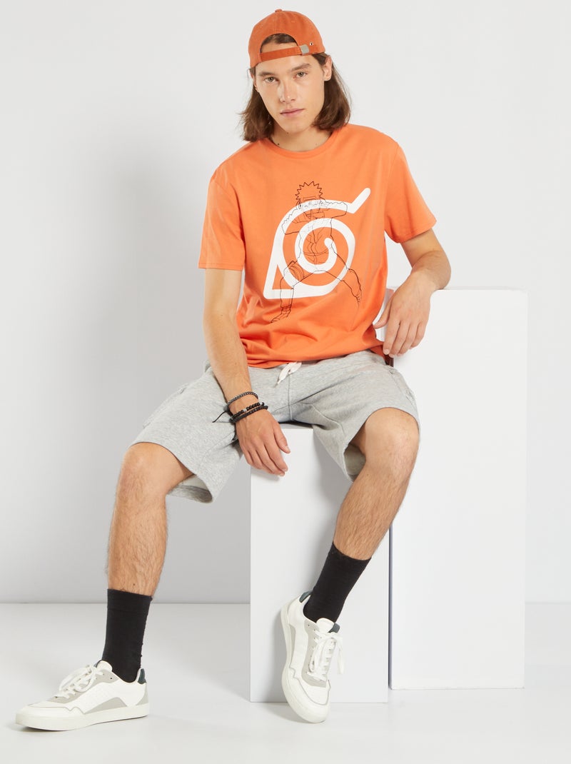 T-shirt com estampado 'Naruto' Laranja - Kiabi