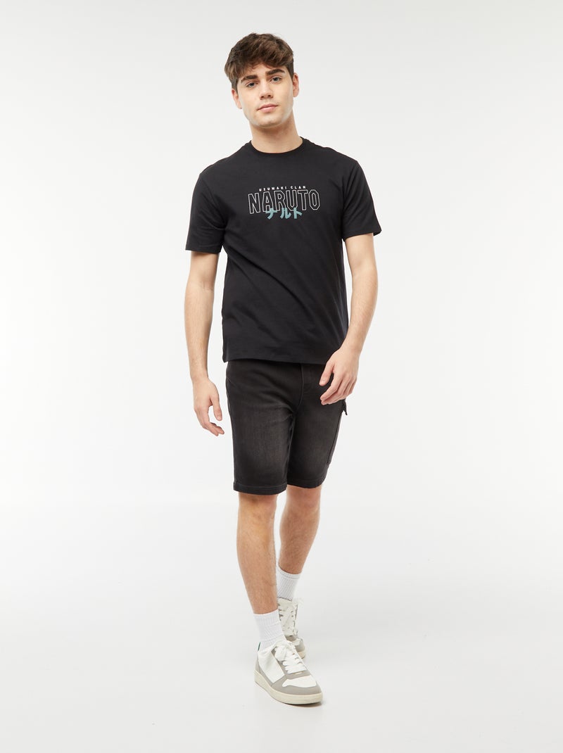 T-shirt com estampado 'Naruto' Preto - Kiabi