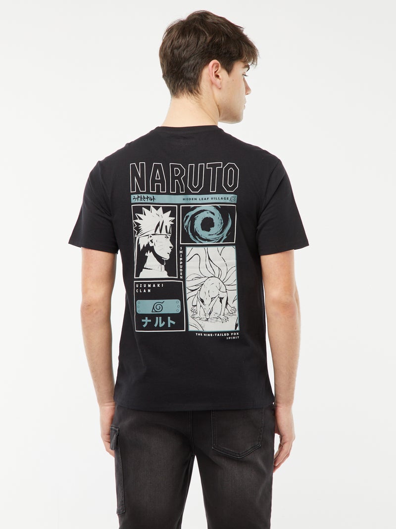 T-shirt com estampado 'Naruto' Preto - Kiabi