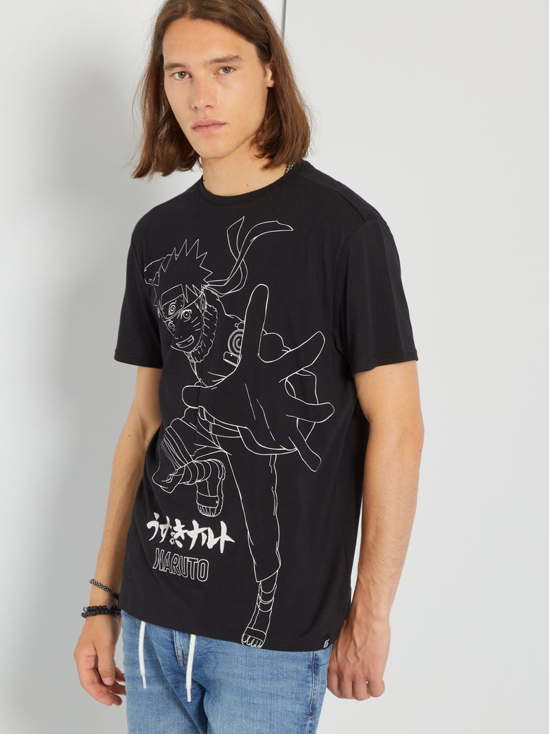 T-shirt com estampado 'Naruto' Preto - Kiabi