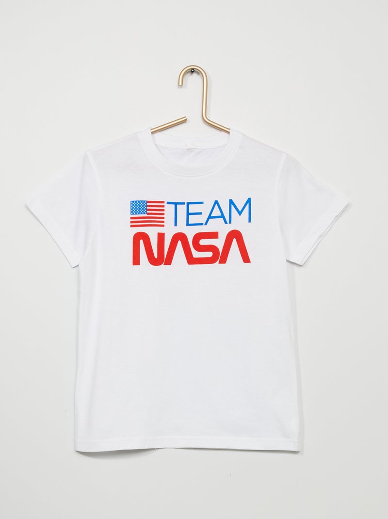 T-shirt com estampado 'Nasa' Branco - Kiabi