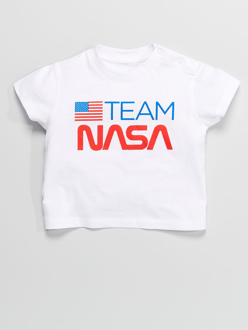 T-shirt com estampado 'NASA' Branco - Kiabi