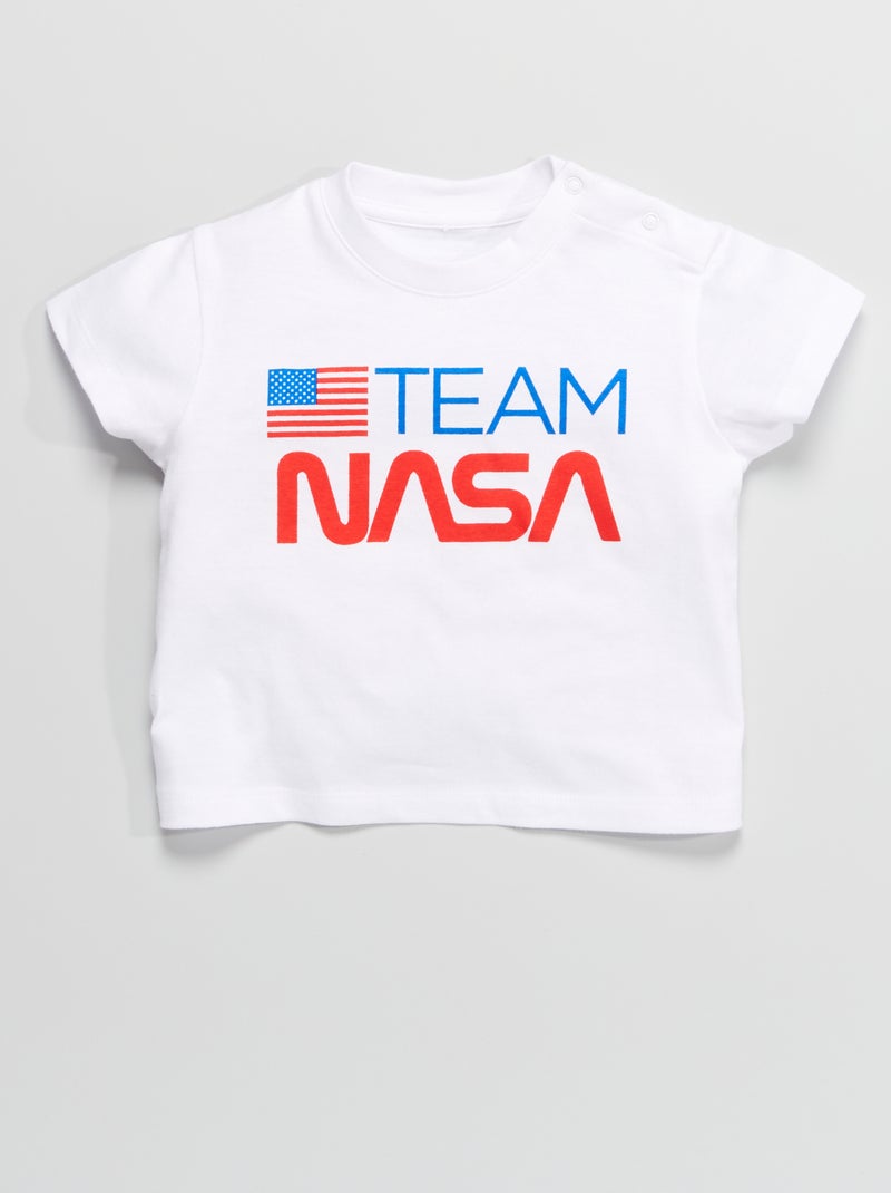 T-shirt com estampado 'NASA' Branco - Kiabi