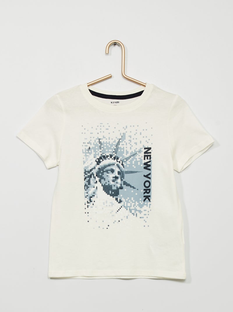 T-shirt com estampado 'New York' BEGE - Kiabi