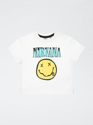 T-shirt com estampado 'Nirvana'