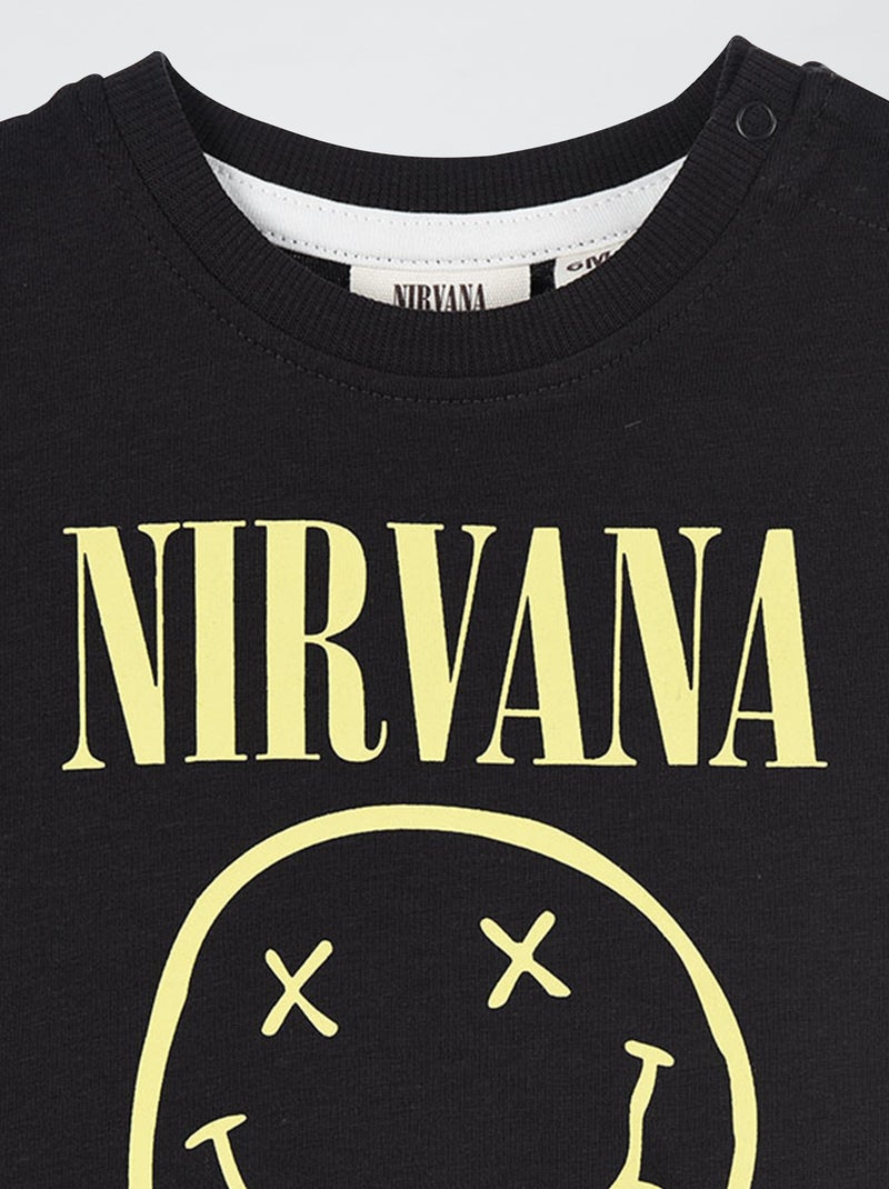 T-shirt com estampado 'Nirvana' CINZA - Kiabi