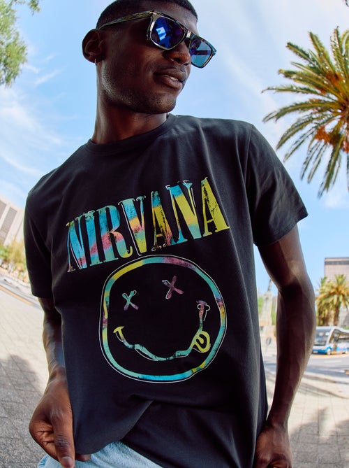 T-shirt com estampado 'Nirvana' de manga curta - Kiabi