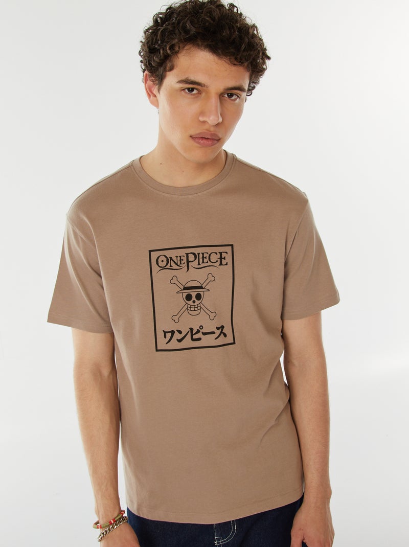 T-shirt com estampado 'One Piece' BEGE - Kiabi