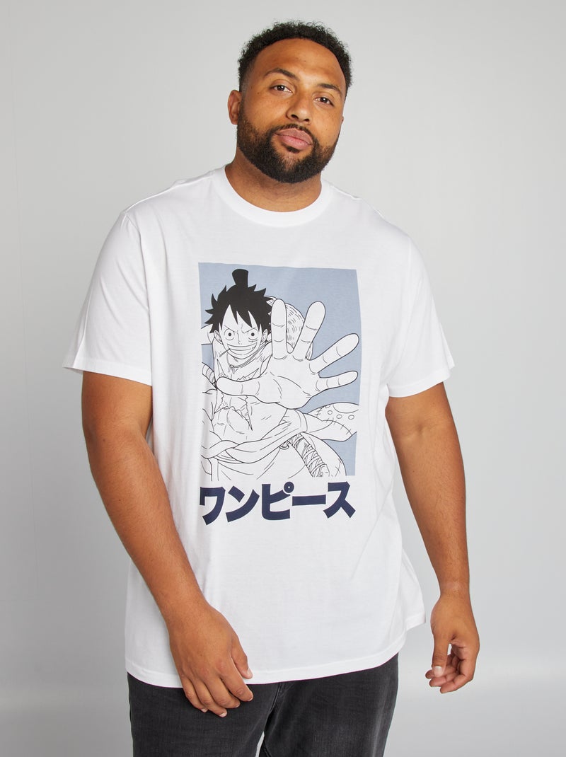 T-shirt com estampado 'One Piece' Branco - Kiabi