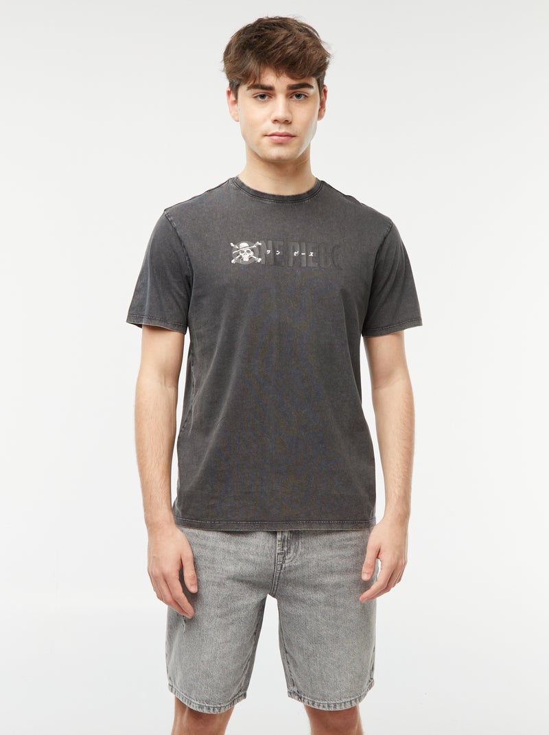T-shirt com estampado 'One Piece' CINZA - Kiabi