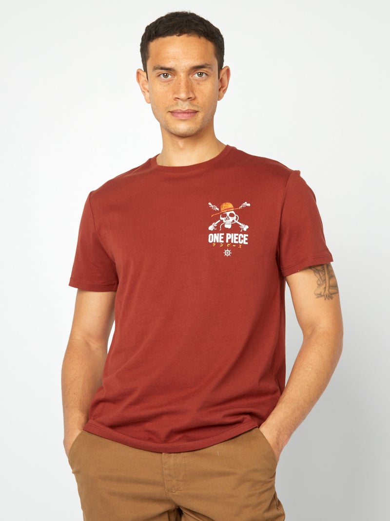 T-shirt com estampado 'One Piece' LARANJA - Kiabi