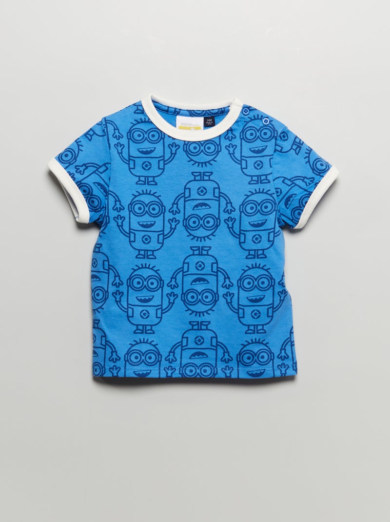 T-shirt com estampado 'Os Mínimos' AZUL - Kiabi