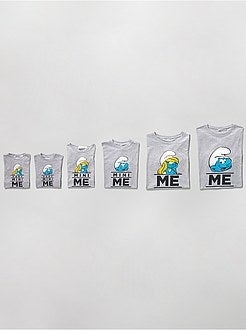 T-shirt com estampado 'Os smurfs' - Kiabi