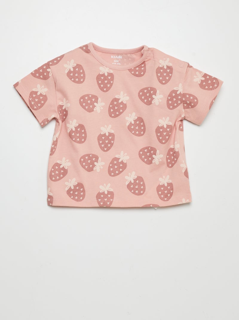 T-shirt com estampado oversize ROSA - Kiabi
