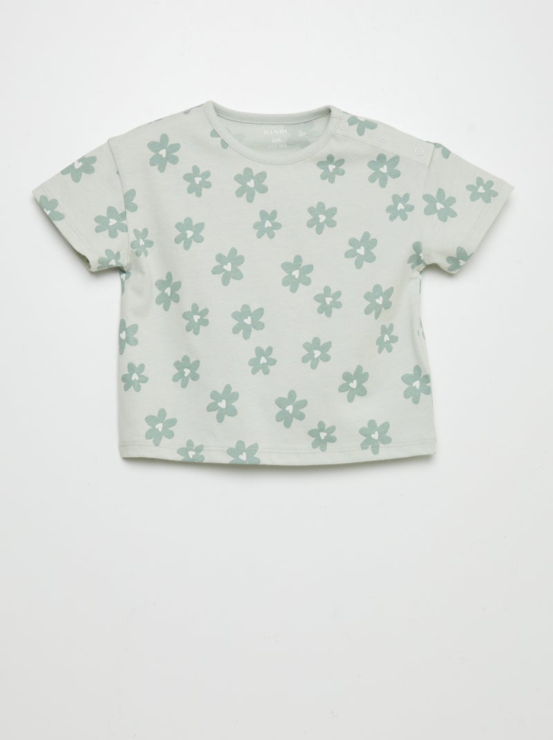 T-shirt com estampado oversize VERDE - Kiabi