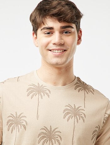 T-shirt com estampado 'palmeiras'