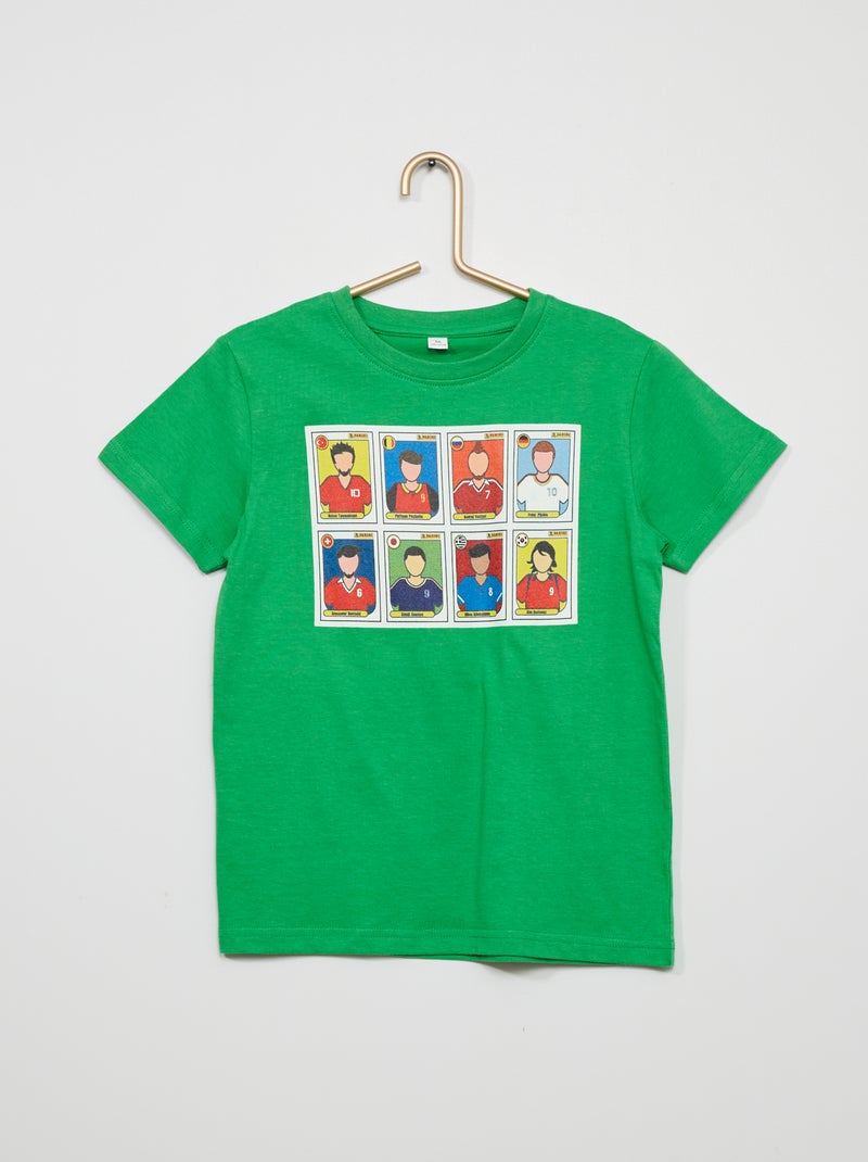 T-shirt com estampado 'Panini' VERDE - Kiabi