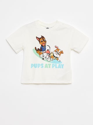 T-shirt com estampado 'Patrulha Pata'